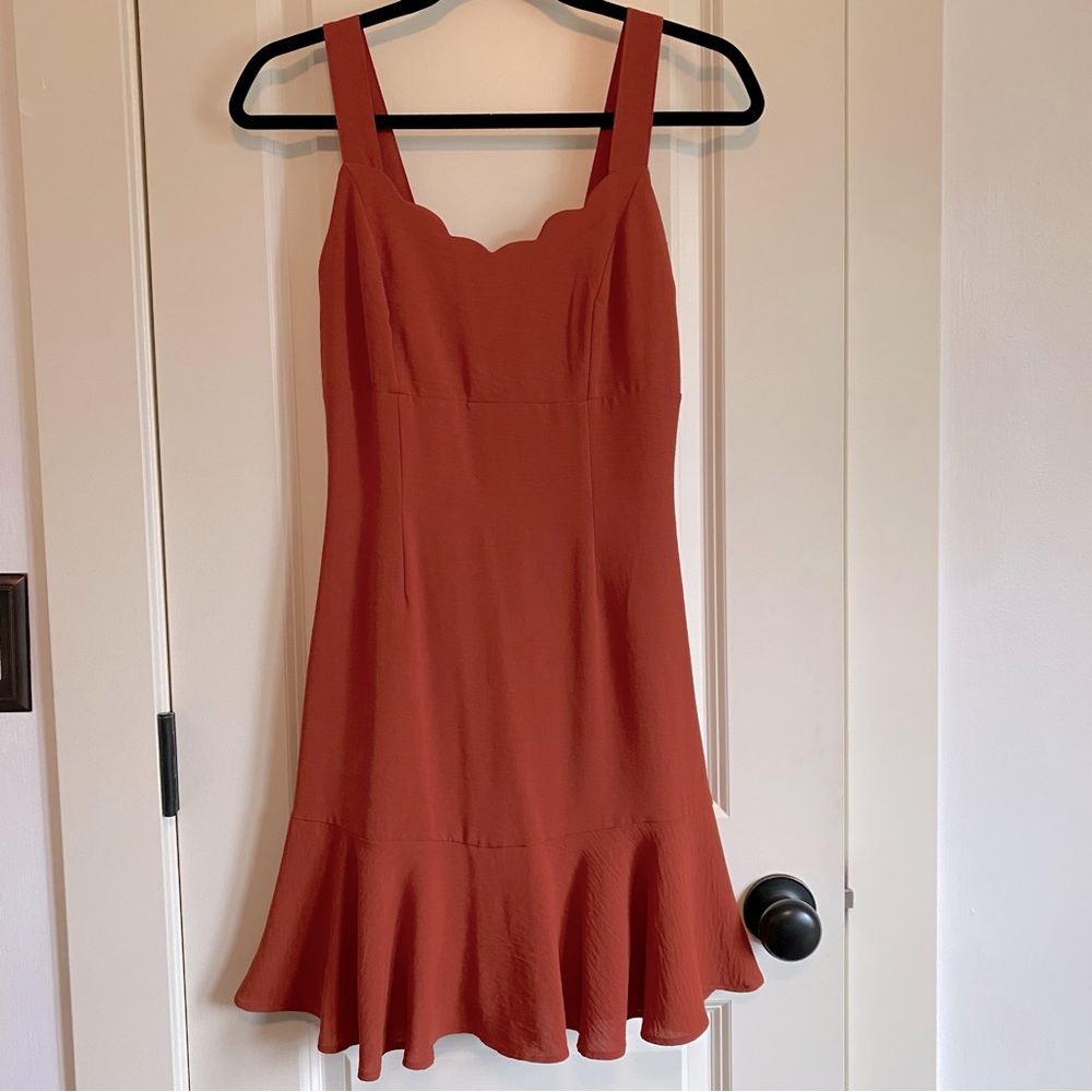 Altar’d State burnt orange mini dress. Size small